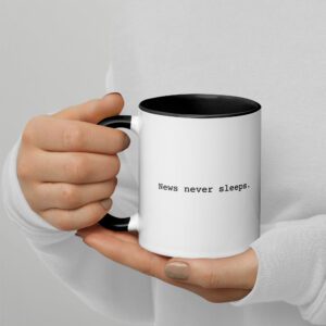 News Never Sleeps Mug