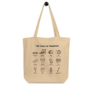 Zodiac Signs as Yearbook Eco Tote Bag