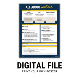 All About Captions - Digital Poster