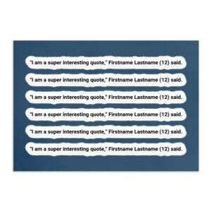 Quote Format Stickers (Set of 6)