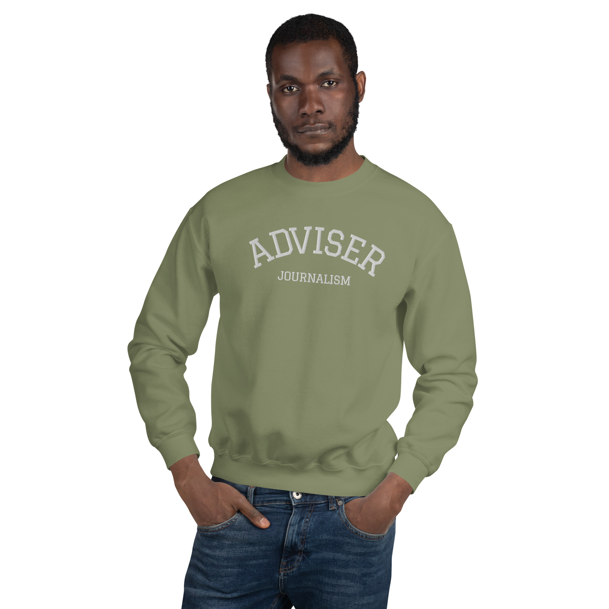 Journalism Adviser – Varsity Style – Embroidered Crewneck