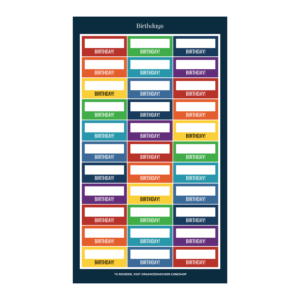 Birthdays | Planner Sticker Set
