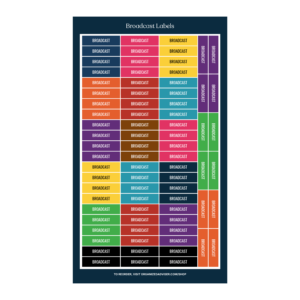 Class Labels - Broadcast | Planner Sticker Set