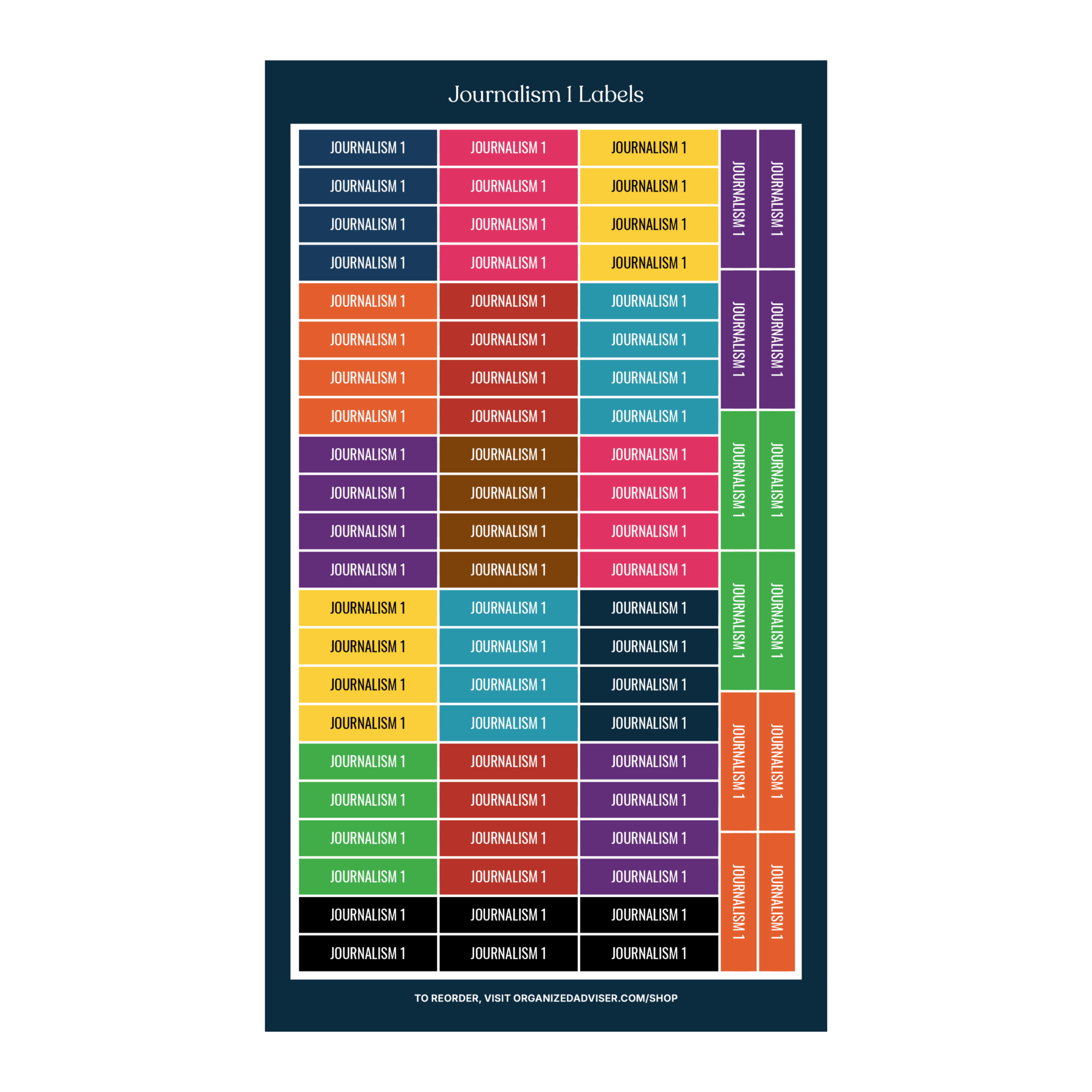 Class Labels - Journalism 1 | Planner Sticker Set