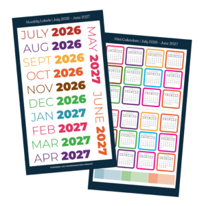 Monthly Kit (2 sheets) | Planner Sticker Set