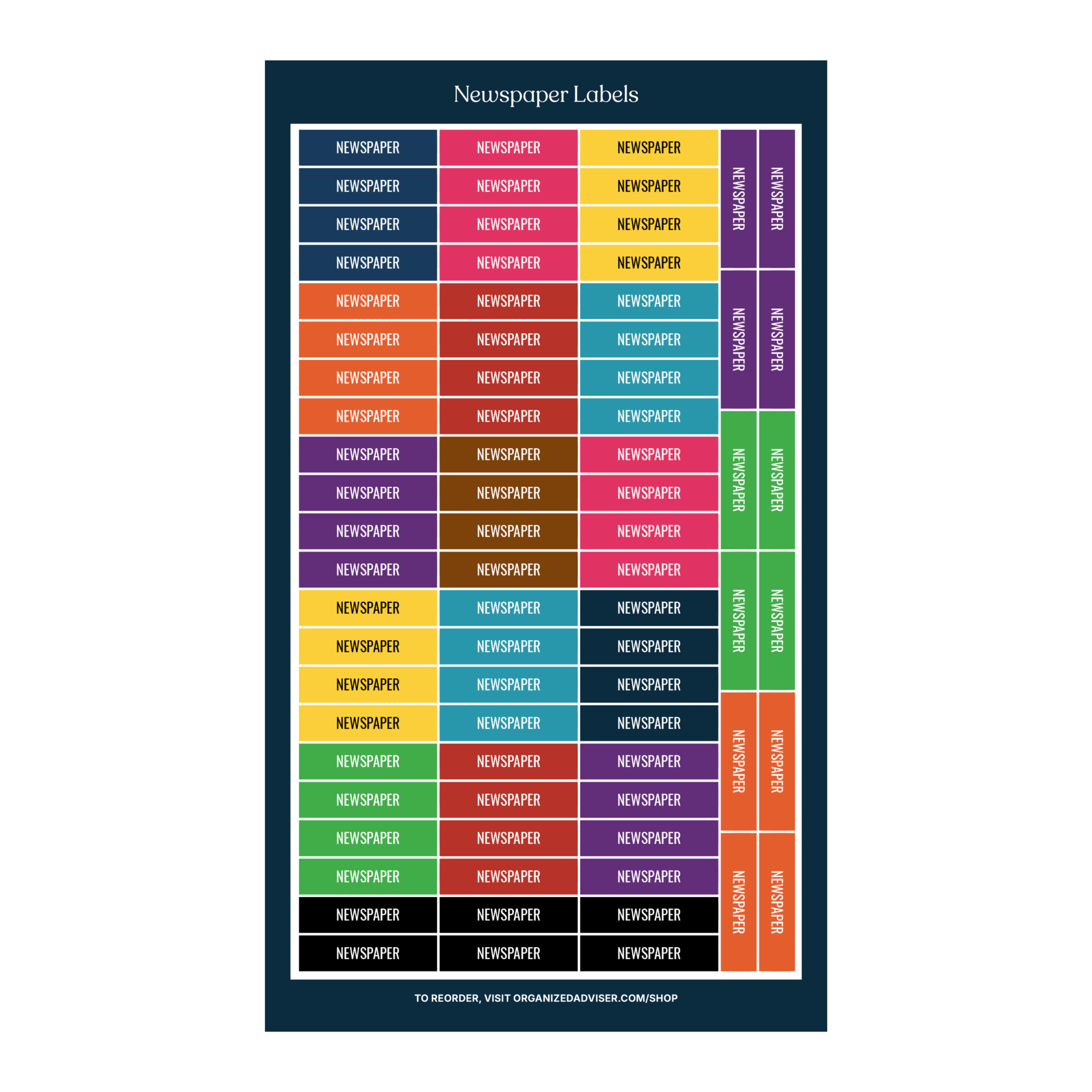 Class Labels - Newspaper | Planner Sticker Set